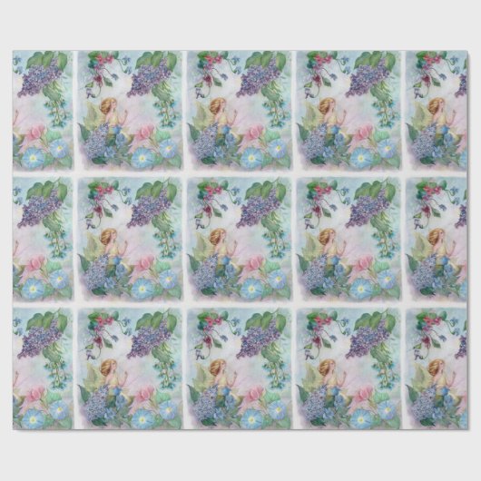 Illustreerde Lila Faerie Cadeaupapier (Vlak)