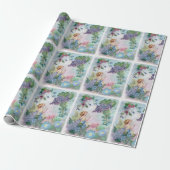 Illustreerde Lila Faerie Cadeaupapier (Uitgerold)