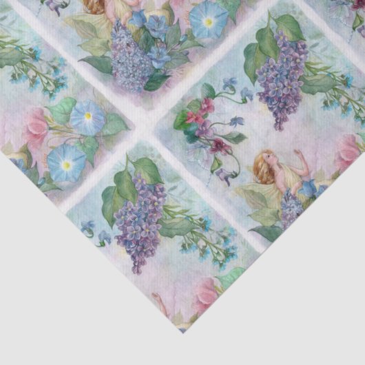 Illustreerde Lila Faerie Tissuepapier (Detail)