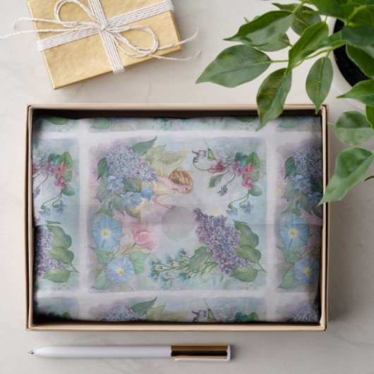 Illustreerde Lila Faerie Tissuepapier (Geschenk)