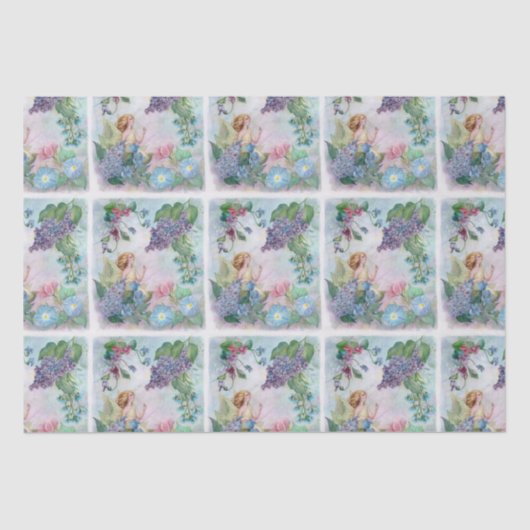 Illustreerde Lila Faerie Tissuepapier (Voorkant)