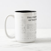 Illustreerde periodieke tabel van de elementen tweekleurige koffiemok (Links)