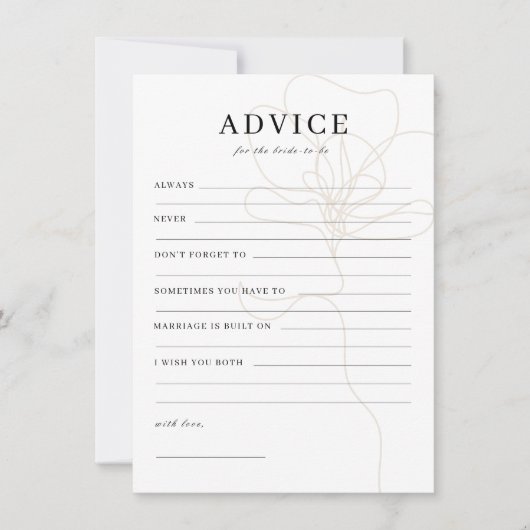 Illustreerde Roos Bride als advieskaart Bedankkaart (Voorkant)