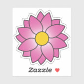 Illustreerde roze ventilator Sticker (Vel)