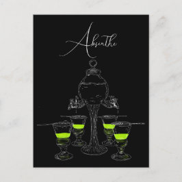Illustreerde set Absinthe Briefkaart