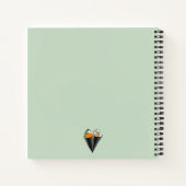 Illustreerde Sushi Handroll Notitieboek (Achterkant)