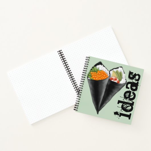 Illustreerde Sushi Handroll Notitieboek (Binnen)