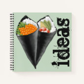 Illustreerde Sushi Handroll Notitieboek (Voorkant)
