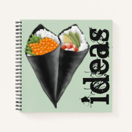Illustreerde Sushi Handroll Notitieboek