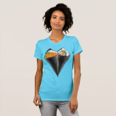 Illustreerde Sushi Handroll T-Shirt (Voorkant volledig)