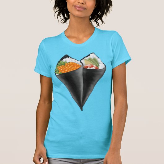 Illustreerde Sushi Handroll T-Shirt (Voorkant)