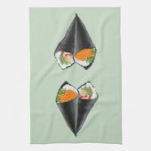 Illustreerde Sushi Handroll Theedoek (Verticaal)