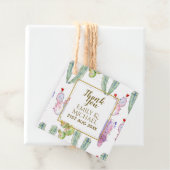 Illustreerde Waterverf CACTI Fiesta Dank u Naam Bedankjes Labels (In situ)