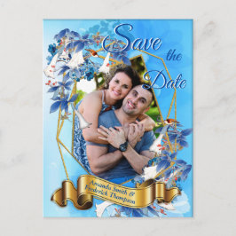 Illustreerde Waterverf Moon-flower Sla de datum op Aankondigingskaart