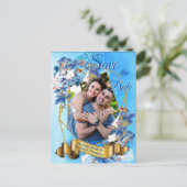 Illustreerde Waterverf Moon-flower Sla de datum op Aankondigingskaart (Staand voorkant)