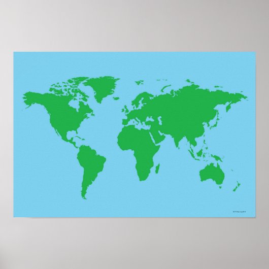 Illustreerde Wereldkaart 3 Poster (Voorkant)