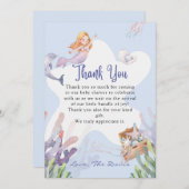 Illustreerde Zeemeermin bedankt kaarten (Voorkant / Achterkant)