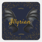 Illyrian Wings Vierkante Sticker (Voorkant)