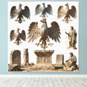 IllyrianAltarRelics-HeiligAdelaarKunstbundelV HERS Canvas Afdruk (Insitu (Houten vloer))