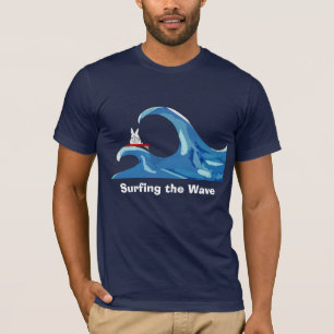 illysurfing, surfen op de golf t-shirt