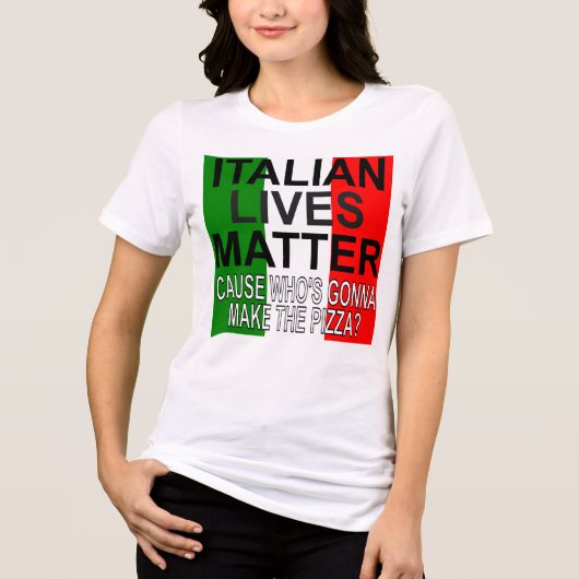 ILM Wie gaat de pizza maken Tri-Blend Shirt (Voorkant)