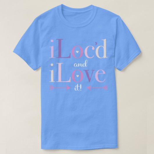 iLocd en iLove It Locs Dreadlocks T-shirt (Design voorkant)