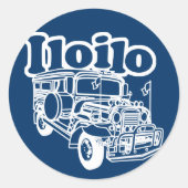 Iloilo Jeepney Ronde Sticker (Voorkant)