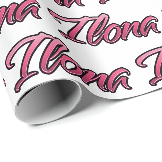 Ilona faded pink personalisiertes Geschenkpapier Cadeaupapier (Rol Hoek)