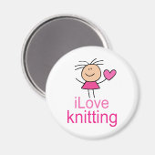 iLove breien cadeau Magneet (Voorkant / Achterkant)