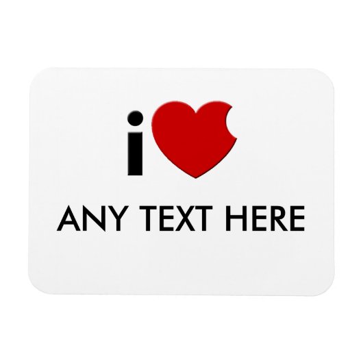 - iLove "elke tekst hier" magneet (Horizontaal)