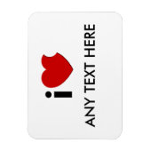 - iLove "elke tekst hier" magneet (Verticaal)