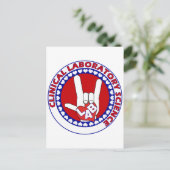 iLove LAB Round LABORATORY WETENSCHAPPELIJK Briefkaart (Staand voorkant)