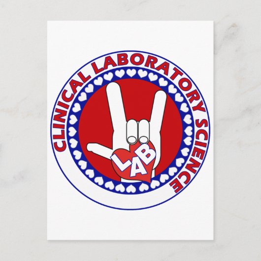 iLove LAB Round LABORATORY WETENSCHAPPELIJK Briefkaart (Voorkant)