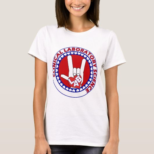 iLove LAB Round LABORATORY WETENSCHAPPELIJK T-shirt (Voorkant)