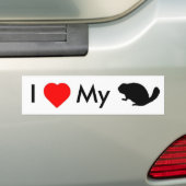 ILove mijn Beaver Bumpersticker (Op auto)