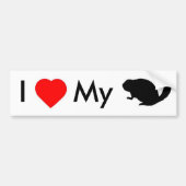 ILove mijn Beaver Bumpersticker (Voorkant)
