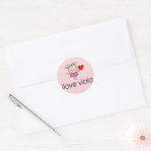 iLove Viola Lover Gift Ronde Sticker (Envelop)