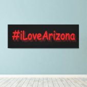 "#iLoveArizona " Cute Design. Bestel nu Canvas Afdruk (Insitu (Houten vloer))