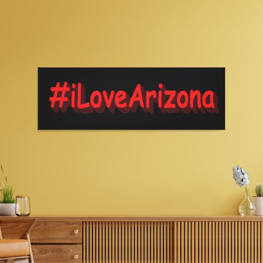 "#iLoveArizona " Cute Design. Bestel nu Canvas Afdruk (Insitu (Woonkamer))