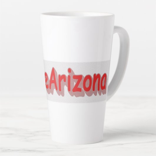 "#iLoveArizona " Cute Design. Bestel nu Latte Mok (Rechterhoek)