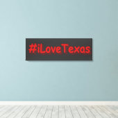 "#iLoveaTexas " Cute Design. Bestel nu Canvas Afdruk (Insitu (Houten vloer))