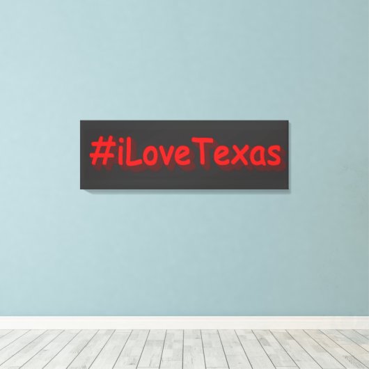 "#iLoveaTexas " Cute Design. Bestel nu Canvas Afdruk (Insitu (Houten vloer))