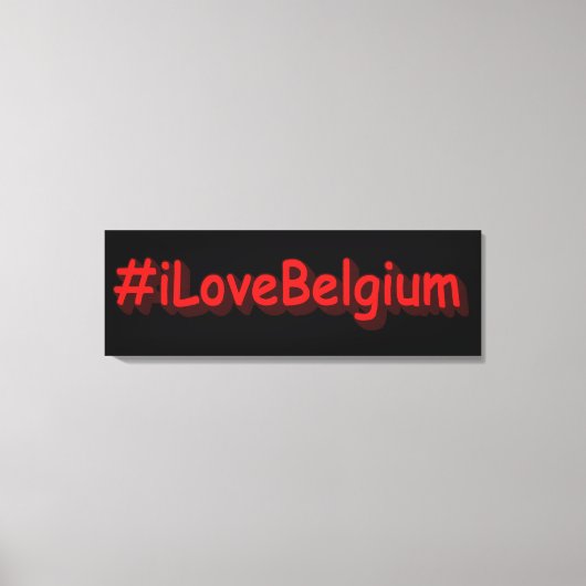 "#iLoveBelgium" Cute Design. Bestel nu Canvas Afdruk (Voorkant)