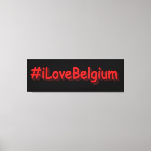 "#iLoveBelgium" Cute Design. Bestel nu Canvas Afdruk (Voorkant)