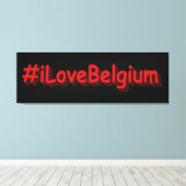 "#iLoveBelgium" Cute Design. Bestel nu Canvas Afdruk (Insitu (Houten vloer))