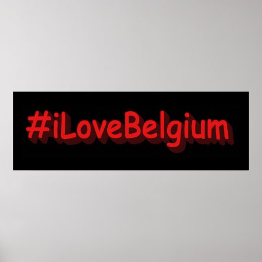 "#iLoveBelgium" Cute Design. Bestel nu Poster (Voorkant)