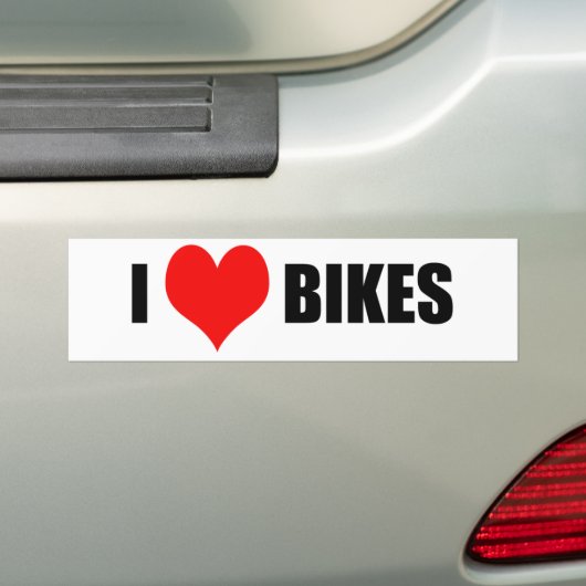 Ilovebikes Bumpersticker (Op auto)