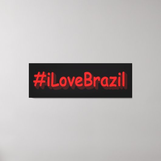 "#iLoveBrazilië" Cute Design. Bestel nu Canvas Afdruk (Voorkant)