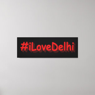 "#iLoveDelhi" Cute Design. Bestel nu Canvas Afdruk