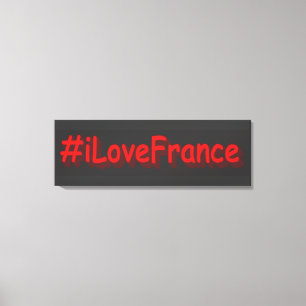 "#iLoveFrance" Cute Design. Bestel nu Canvas Afdruk